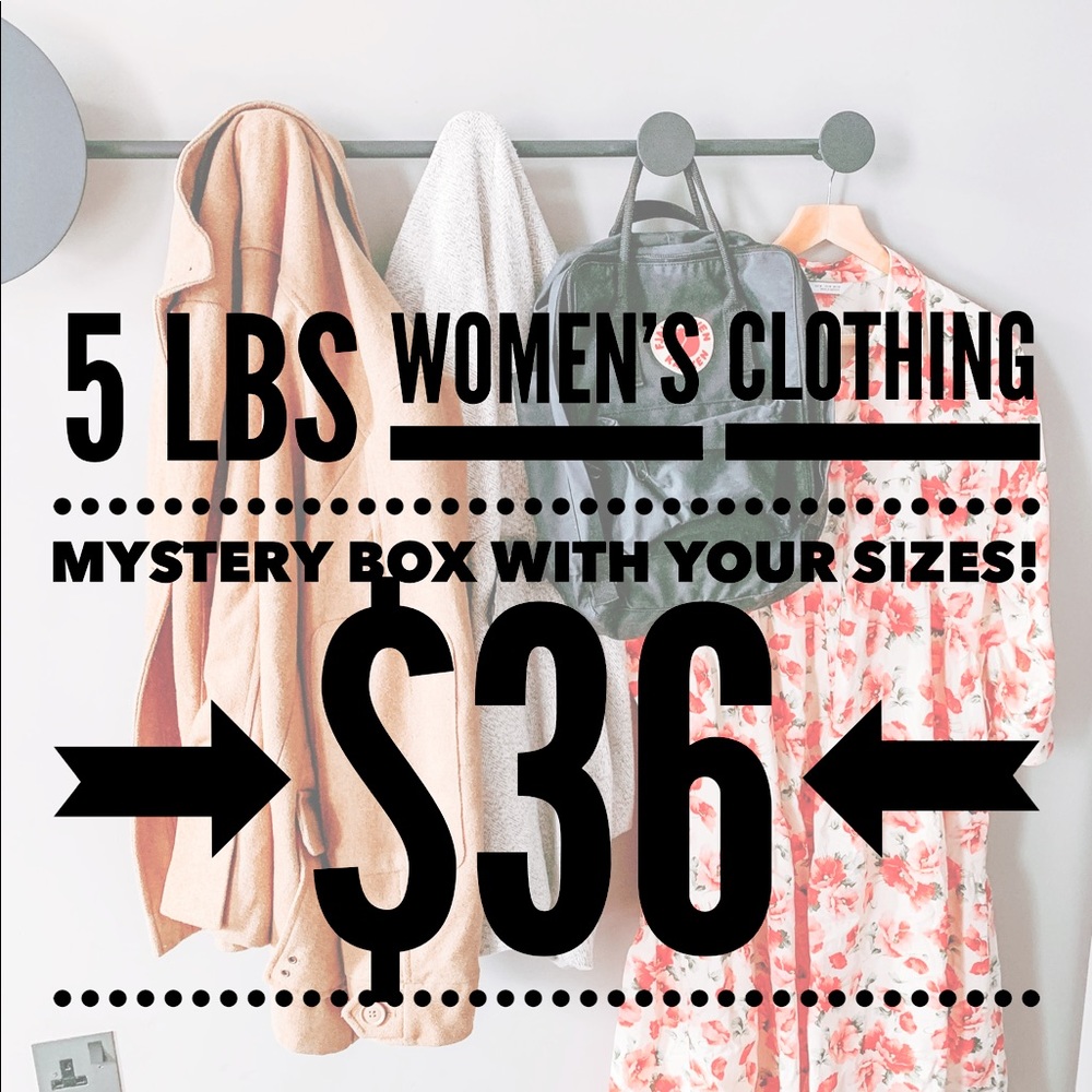 Huge 5 Lb Box Women’s Clothes w/Free Ship